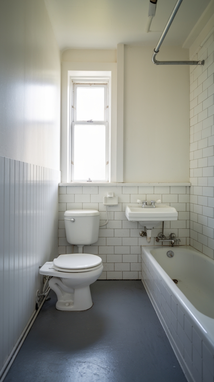 Bright and Airy in Small Spaces: White Walls and Natural Light Transform a Compact Bathroom