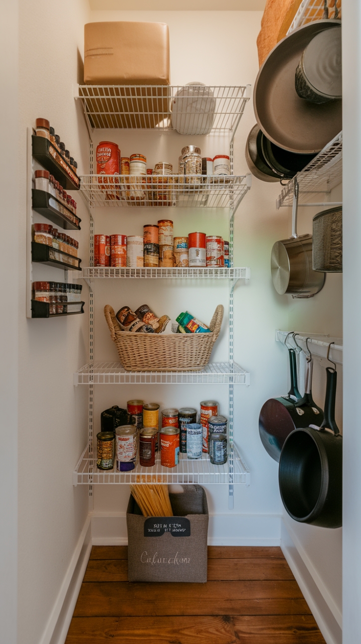 Charming and Efficient Small Pantry Design