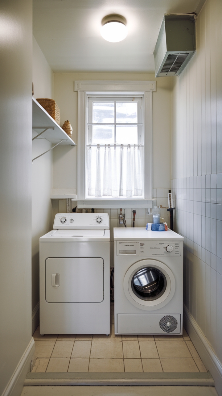 Bright White Laundry Room Design