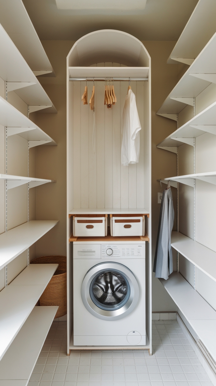 Stylish Storage Solution for Compact Utility Rooms