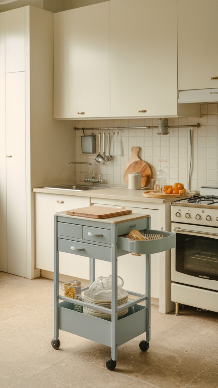 Maximize Space and Style with a Compact Rolling Kitchen Island