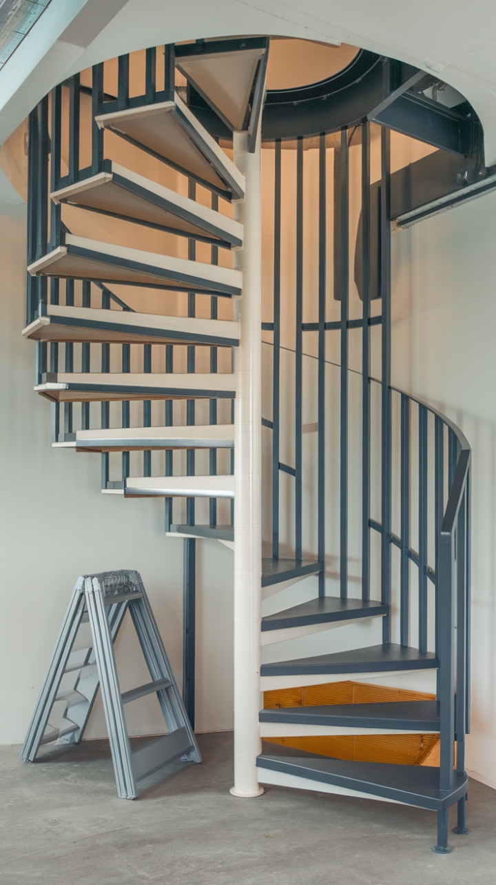 Versatile Modern Loft with Space-Saving Stair Solutions