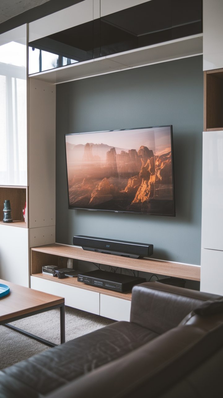 Smart Style: Compact Living with a Sleek Media Wall