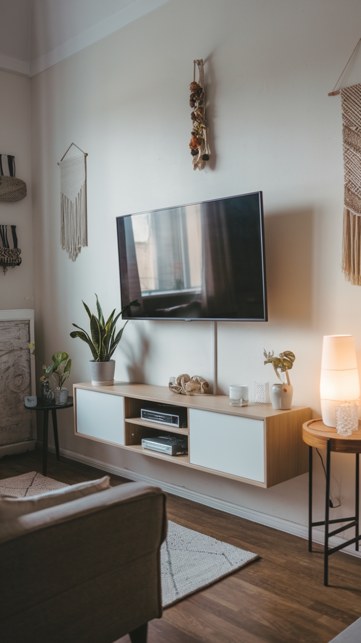 Elegant Functionality: A Modern Space with Warmth and Personal Touches