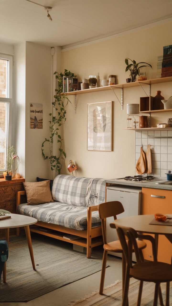 Charming Micro Apartment Blends Comfort and Style