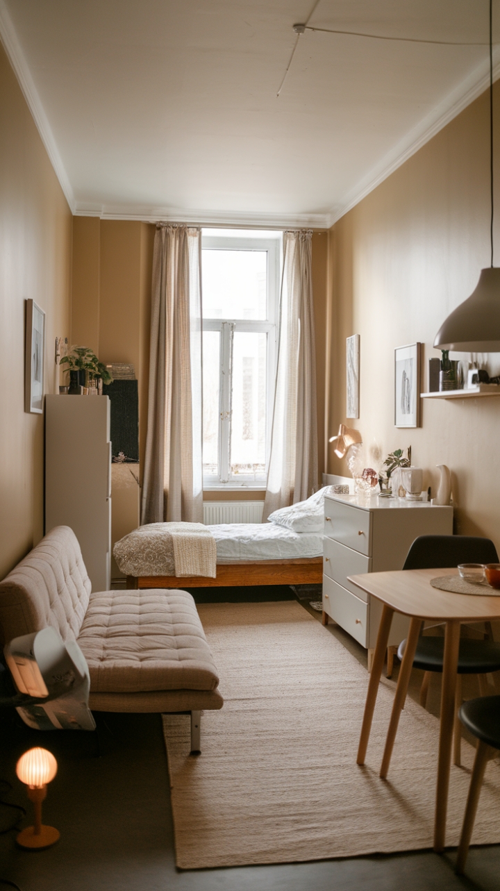 Cozy Micro Apartment with Neutral Elegance