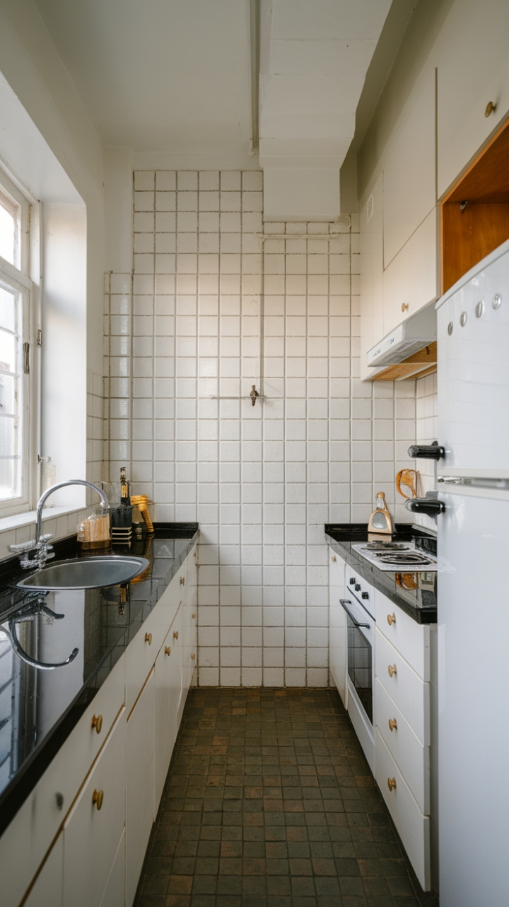 Modern U-Shaped Kitchen with Bold Contrast