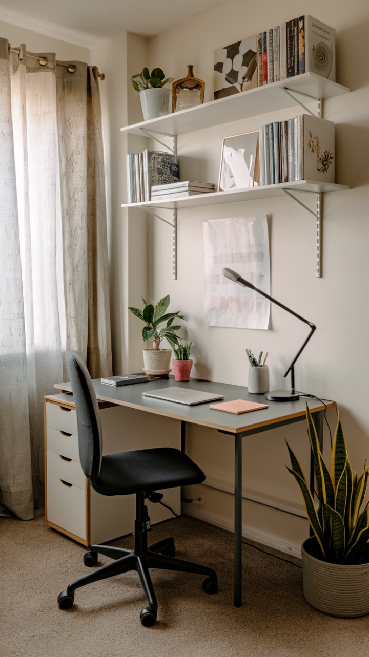 Charming Compact Home Office Design