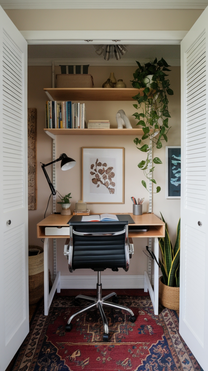 Transforming Closets into Chic Workspaces