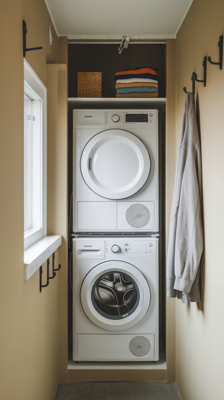 Efficient Laundry Nook with Stylish Storage