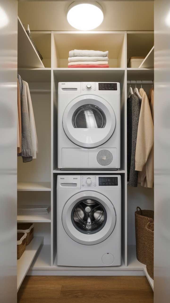 Bright and Airy Laundry Nook with Clever Storage