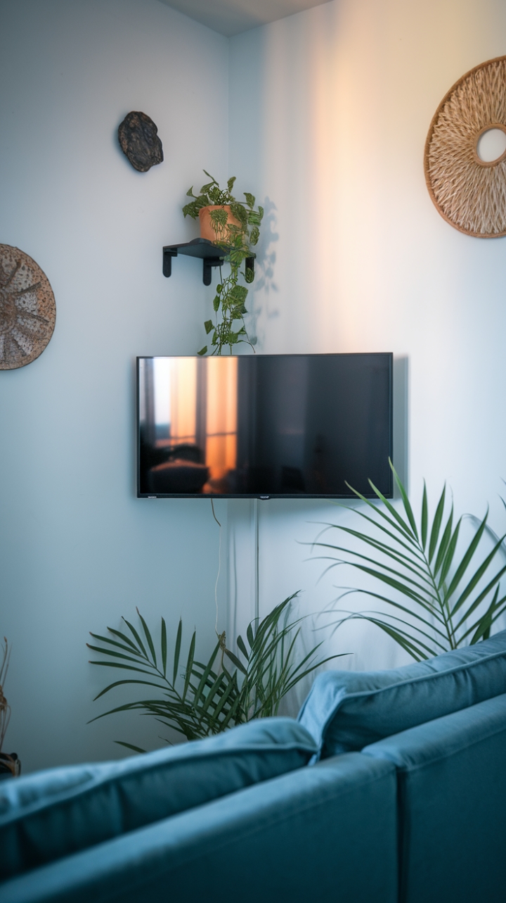 Smart Space-Saving TV Mount for Cozy Corners