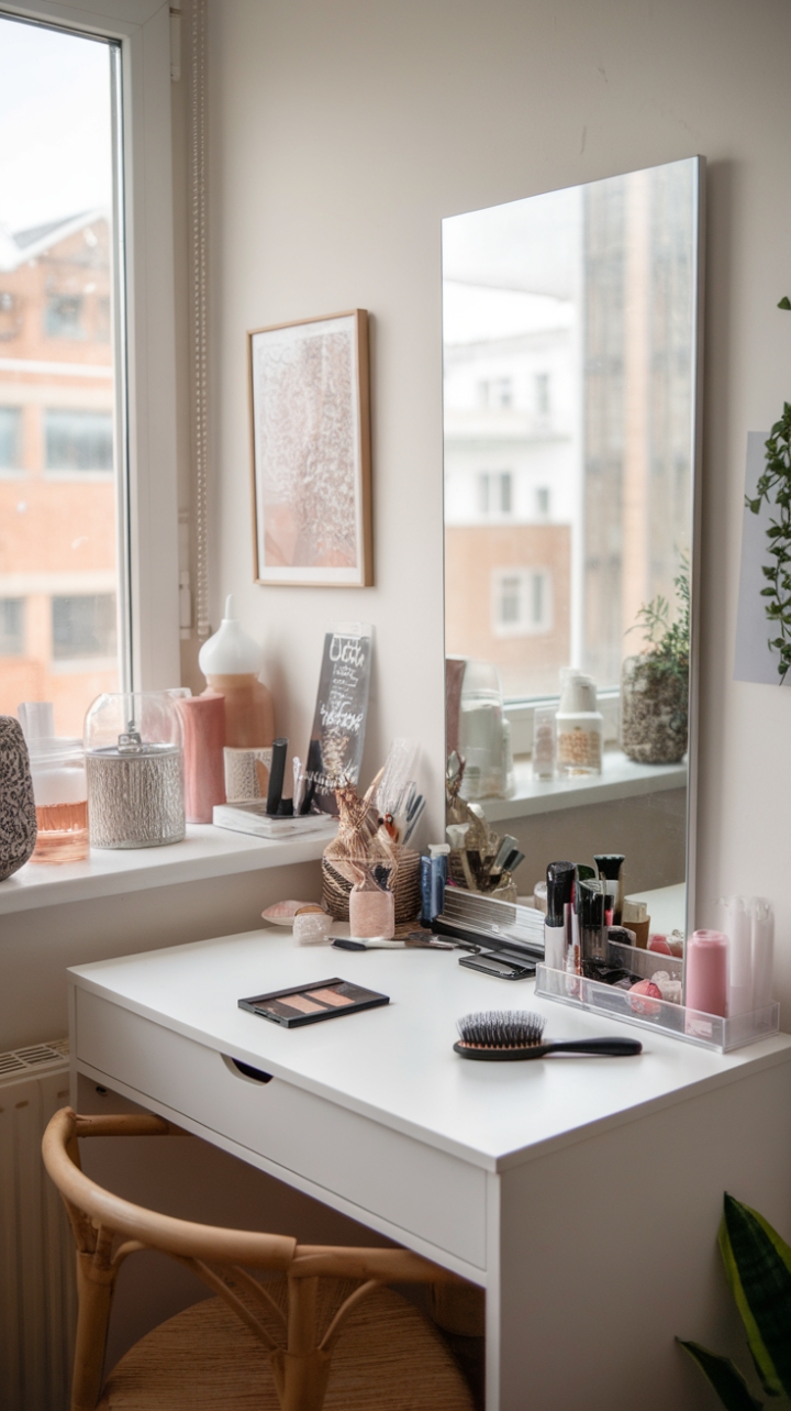 Charming Compact Vanity for Small Spaces