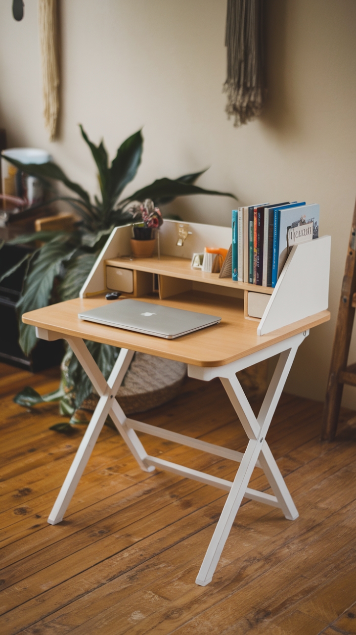 Stylish Workspace with Refreshing Greenery and Characterful Decor