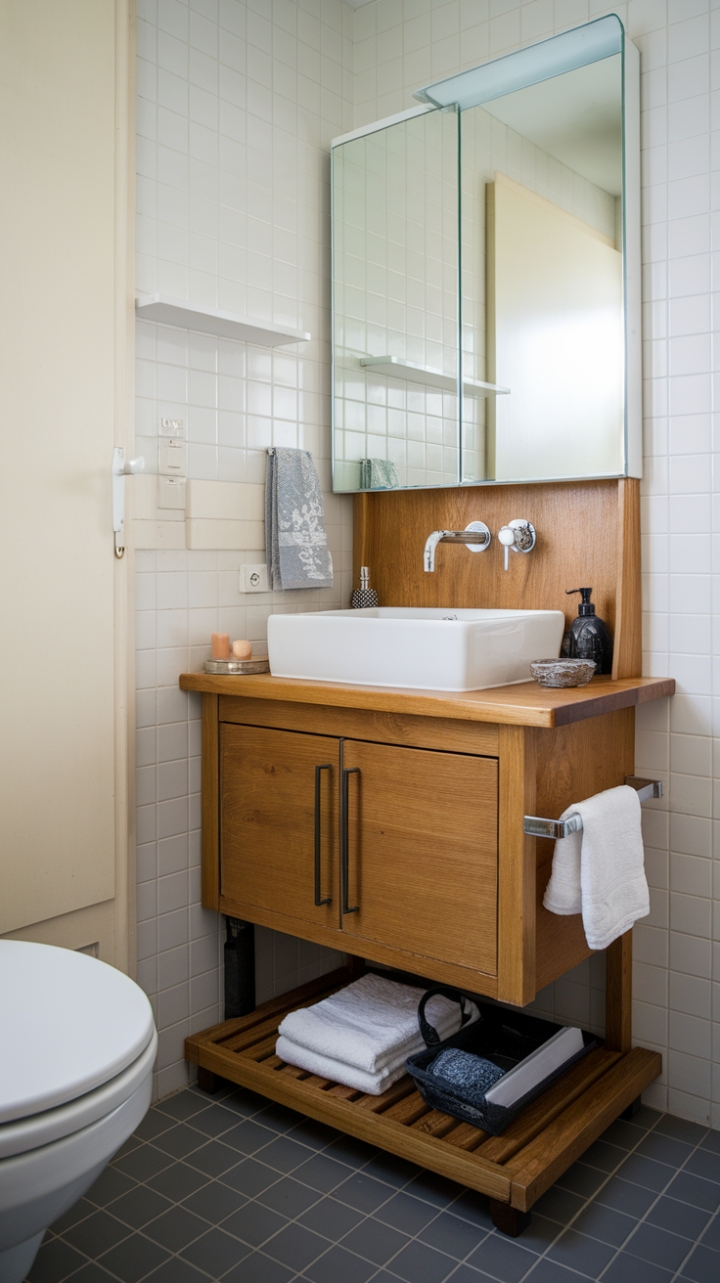 Efficient Corner Vanity Maximizes Small Bathroom Style
