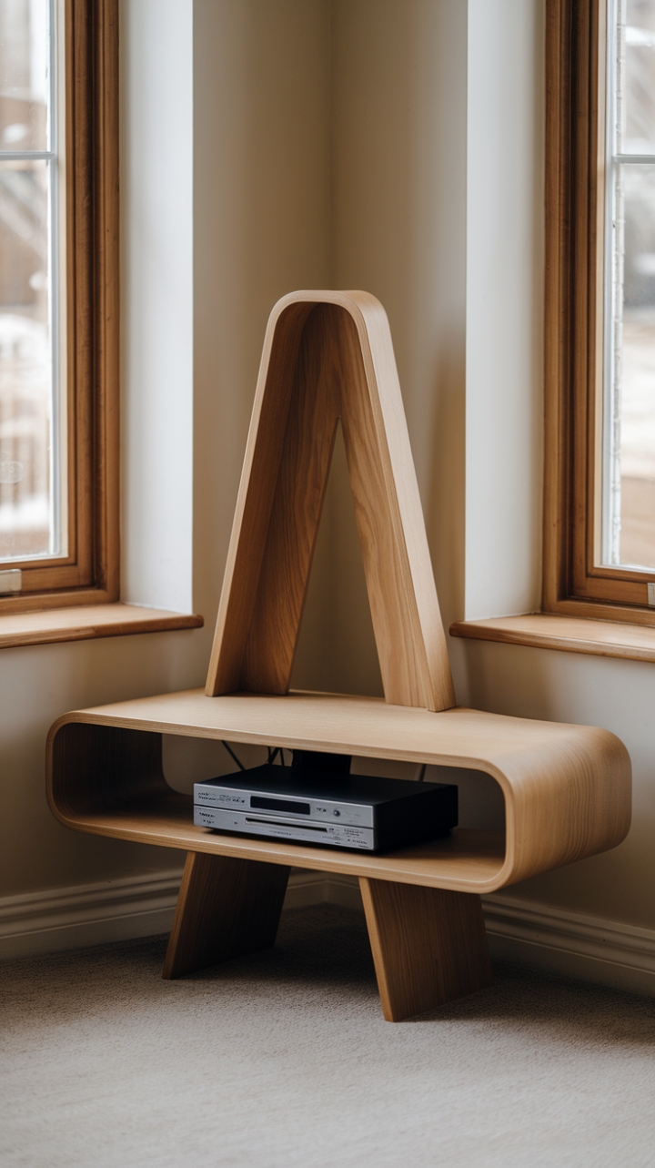 Cozy Corner Wooden TV Stand for Stylish Space Optimization