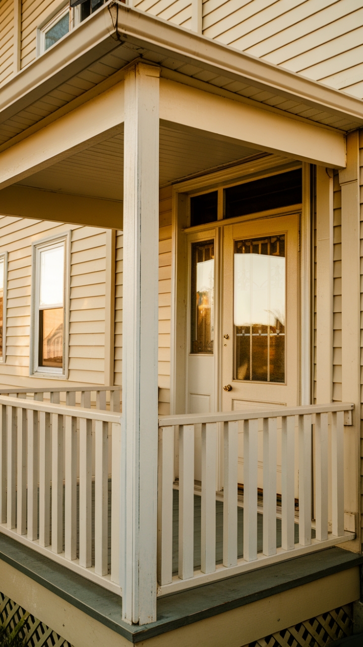 Inviting Wooden Porch and Elegant Details