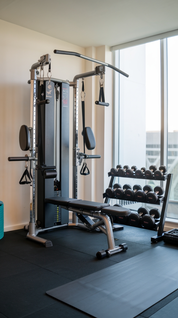 Smart Corner Gym Maximizes Space and Style