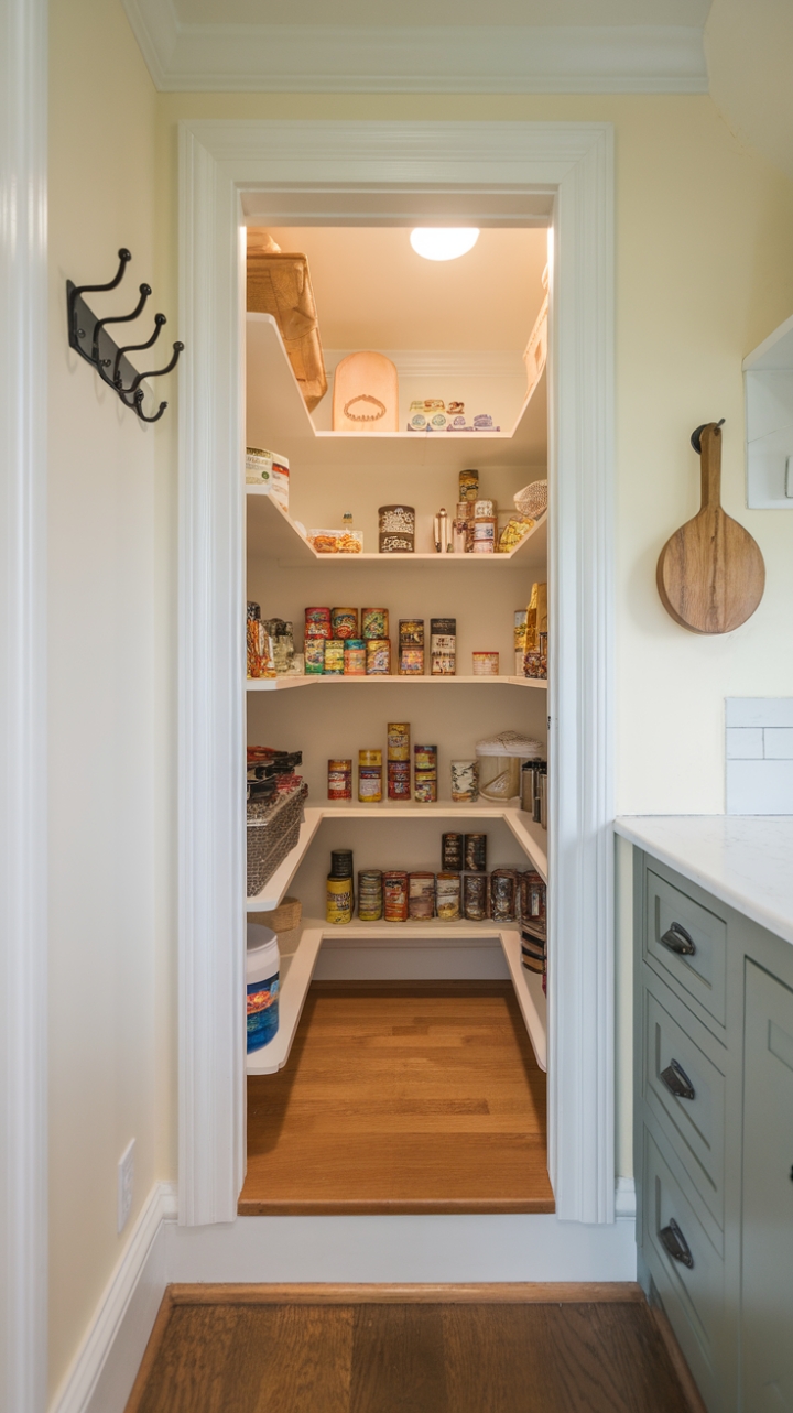 Narrow Kitchen Pantry: Stylish Storage Solution