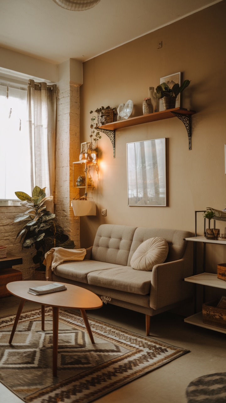 Cozy Sophistication in a Small Living Room