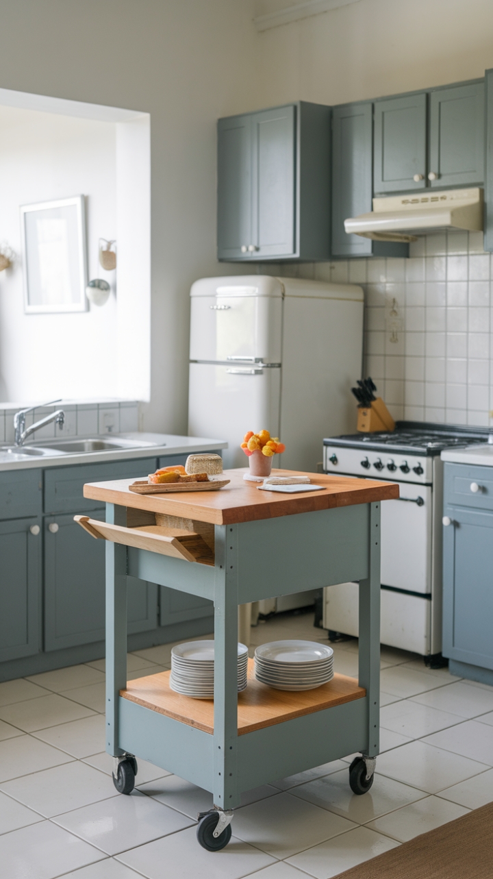 Stylish Wooden Top Adds Function and Warmth to Compact Kitchens