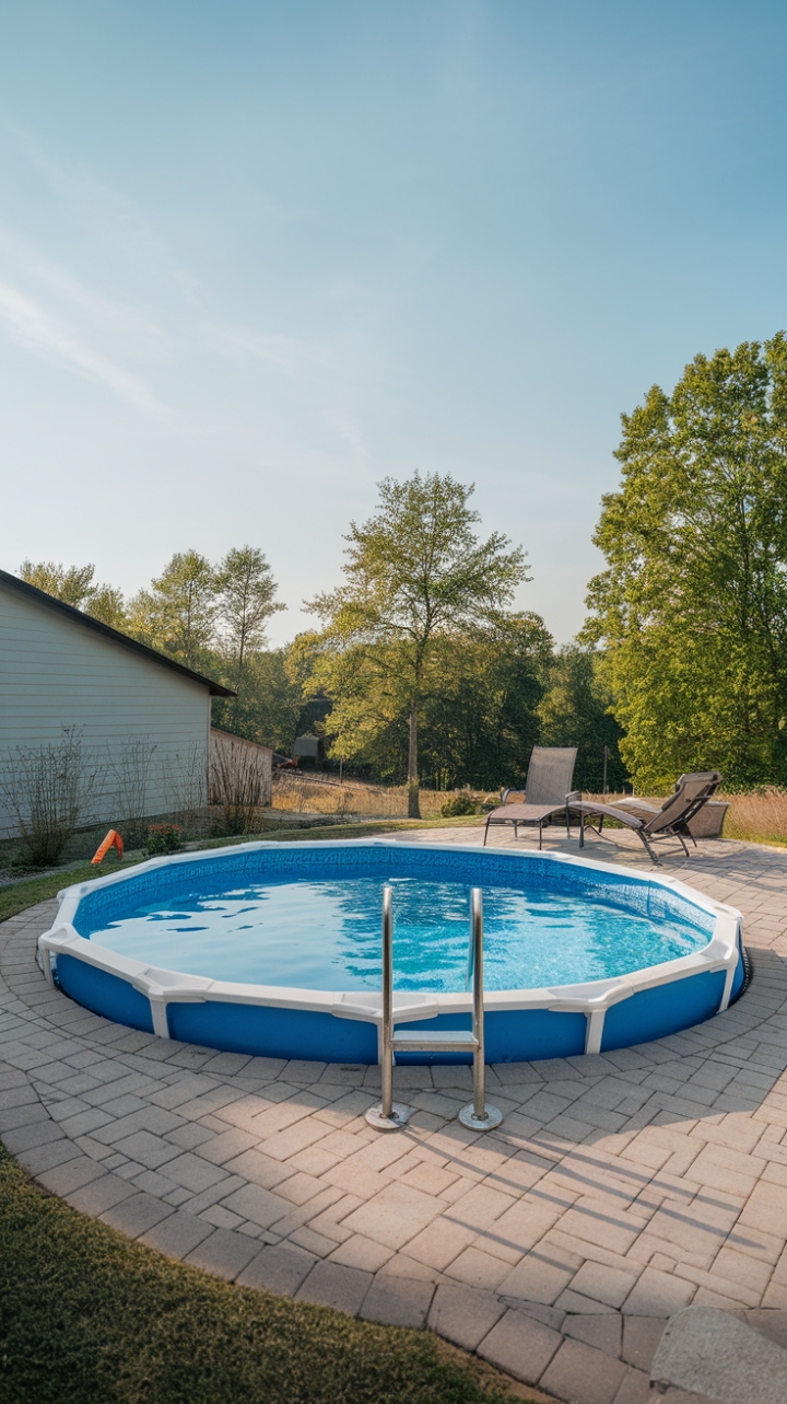 Chic Above-Ground Pool Oasis