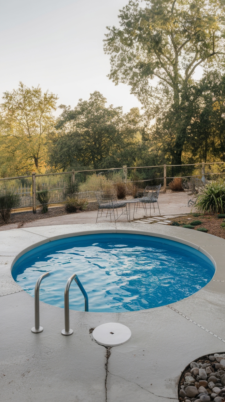 Tranquil Retreat: Modern Plunge Pool and Cozy Lounge Area