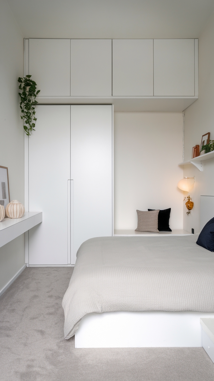 Minimalist Comfort: A Compact Bedroom Retreat