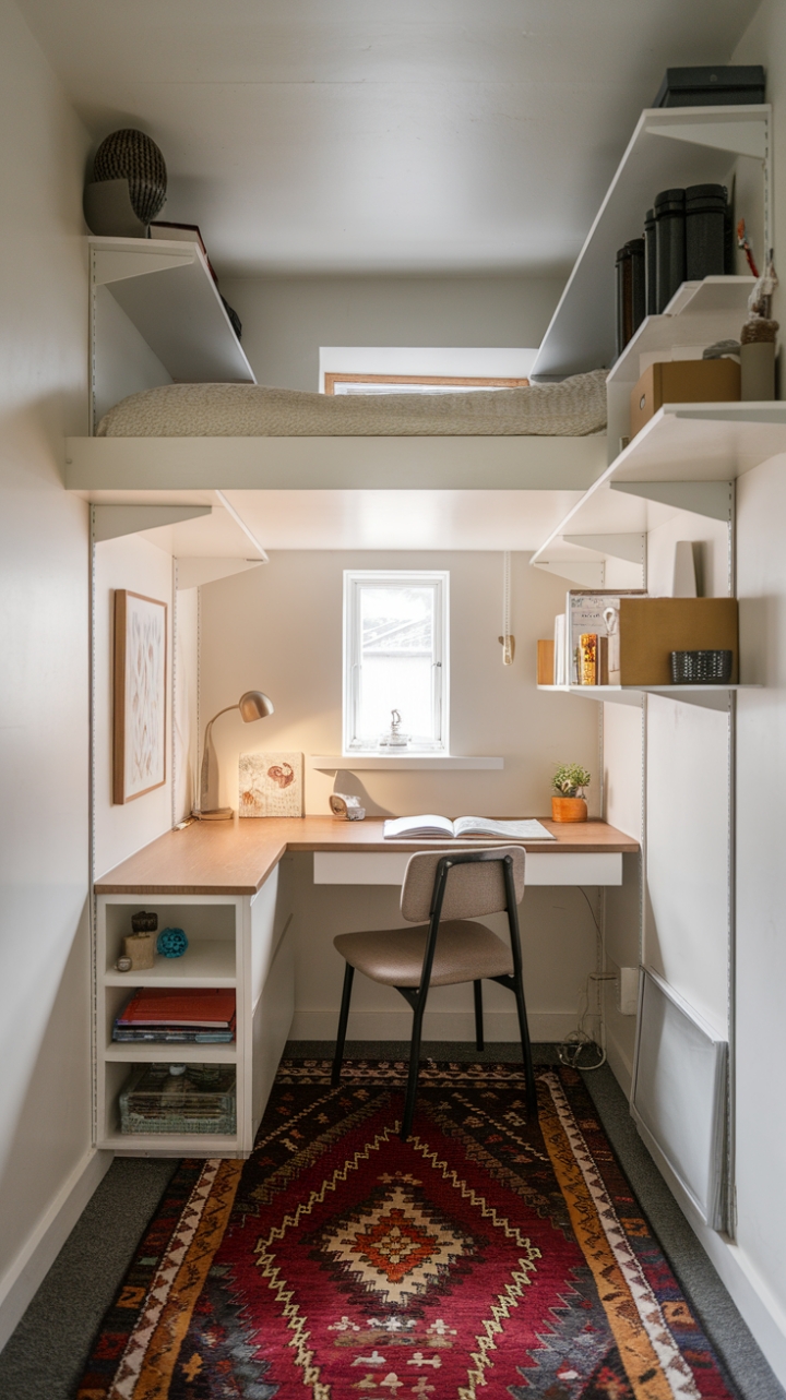 Efficient Space-Saving Design for Small Bedrooms