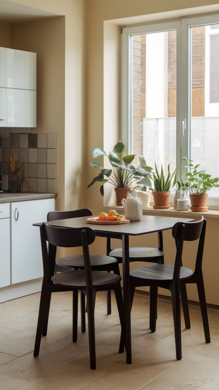 Intimate Dining Spot in a Cozy Kitchen Setting