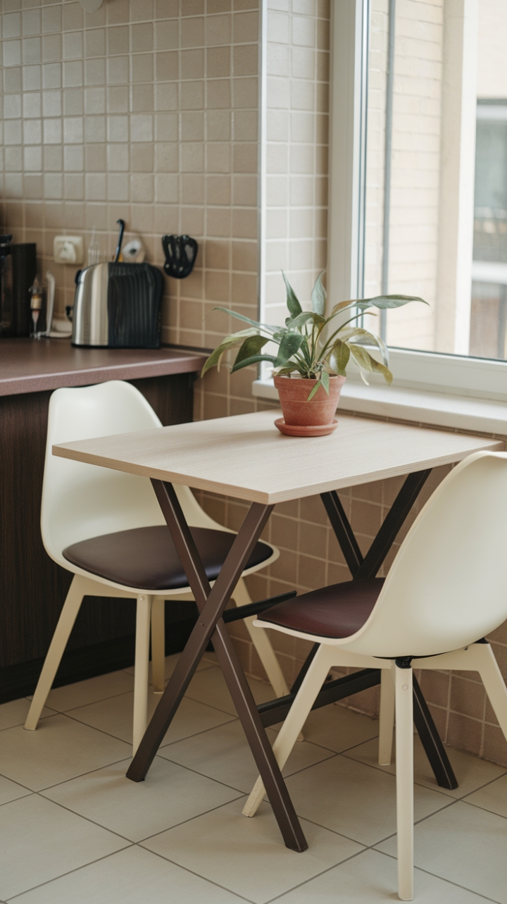 Bright and Inviting Dining Corner in a Small Kitchen