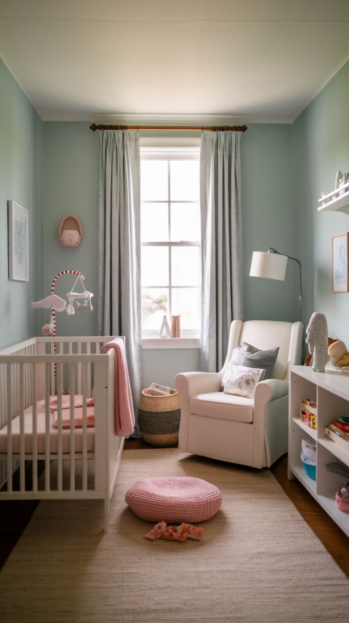 Cozy Baby Retreat with Pink and Beige Details