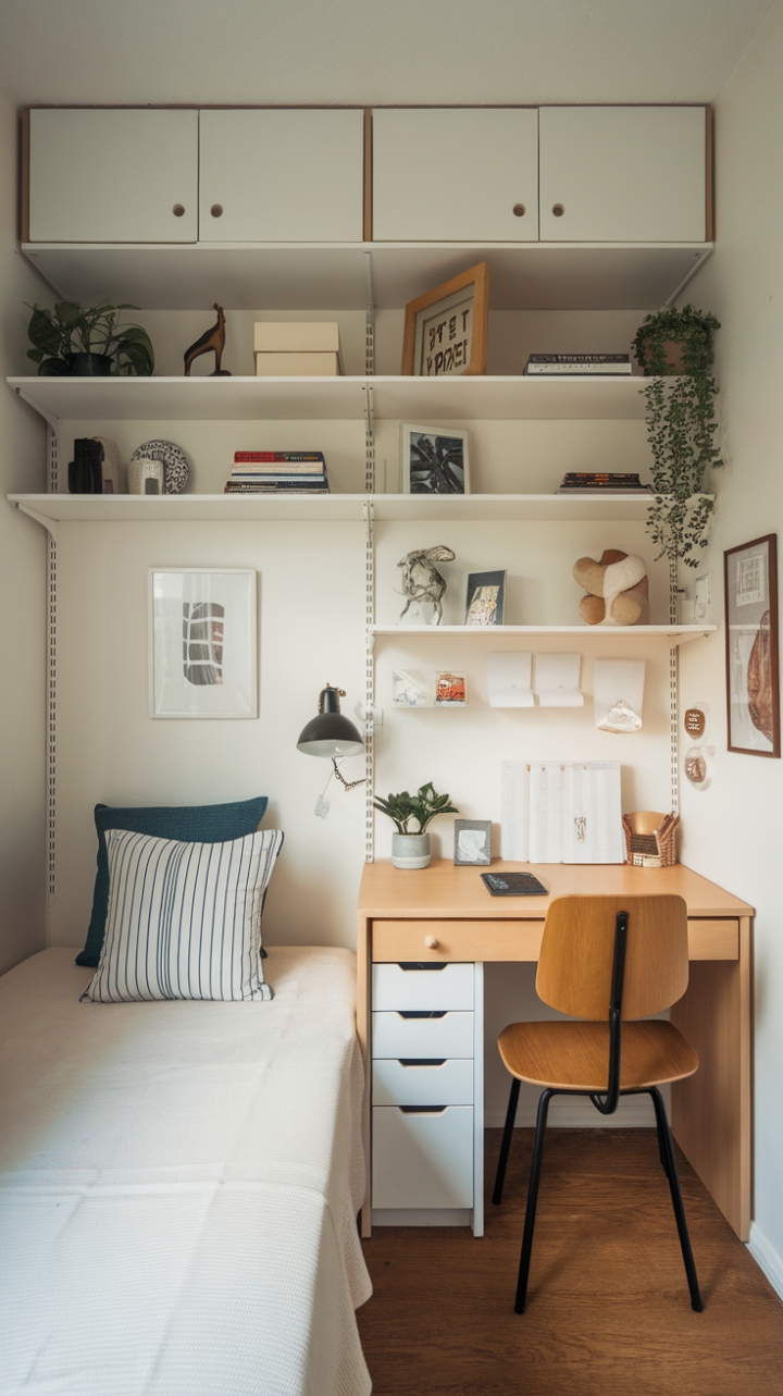 Compact Comfort: Maximizing Style and Storage in a Tiny Room