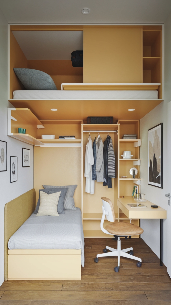 Smart Space-Saving Solutions for a Cozy Compact Room