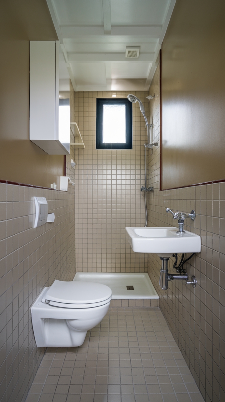 Bright and Inviting Small Bathroom with Clever Storage