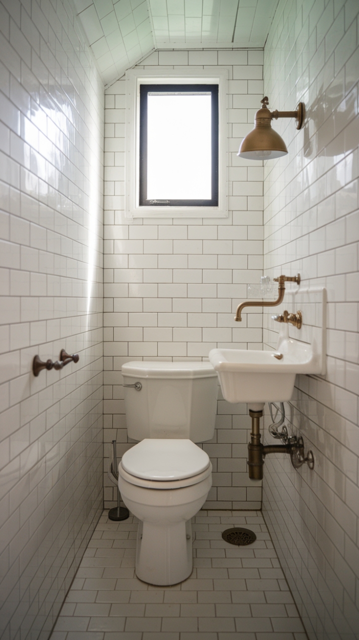 Small Space, Big Style: Elegant Design and Clever Storage in a Tiny Bathroom
