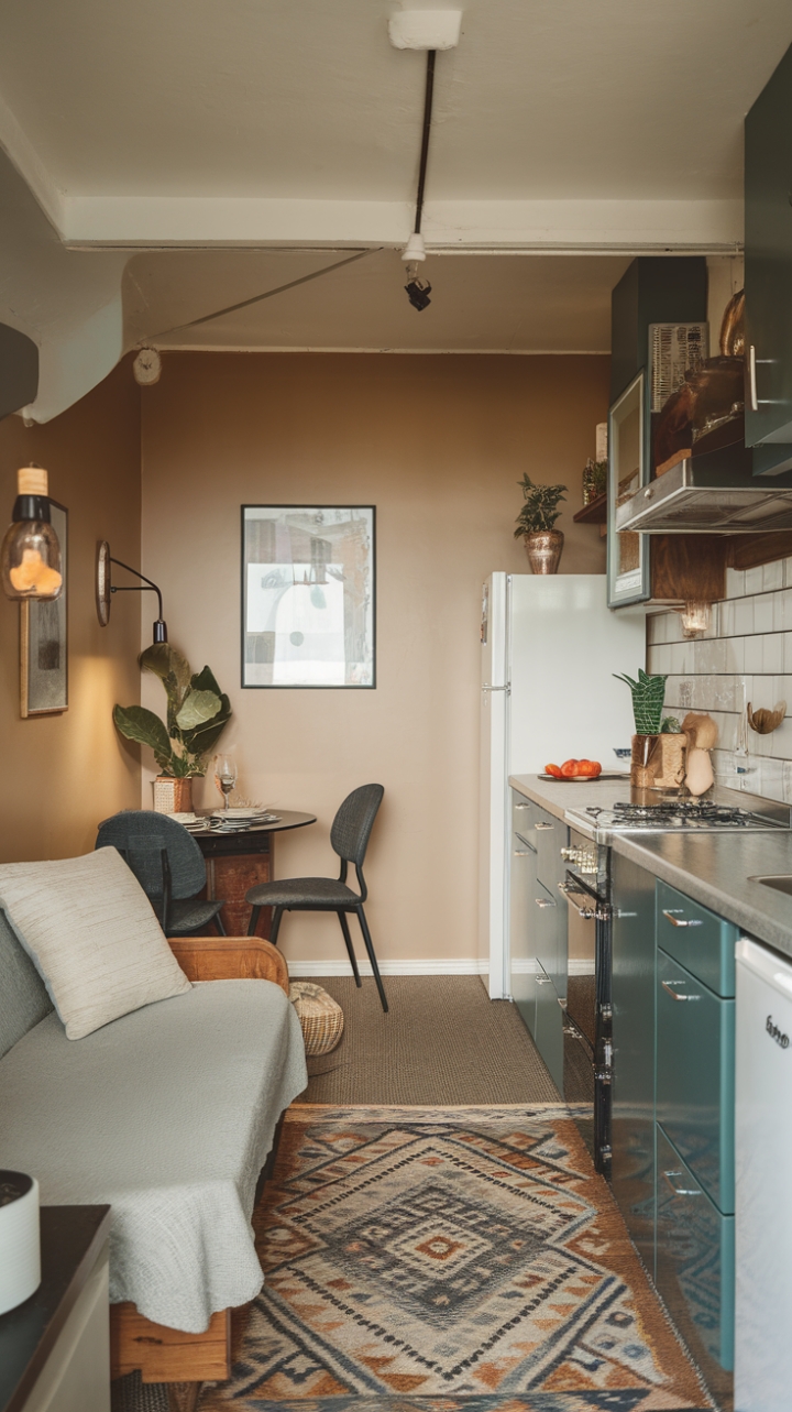 Cozy Small Space with Thoughtful Decor and Versatile Living Areas