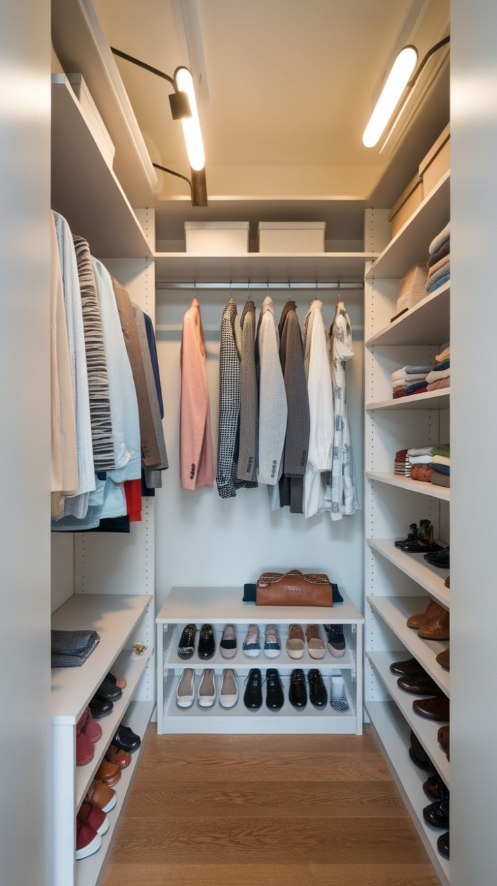 Smart Storage: A Bright, Organized Walk-In Closet