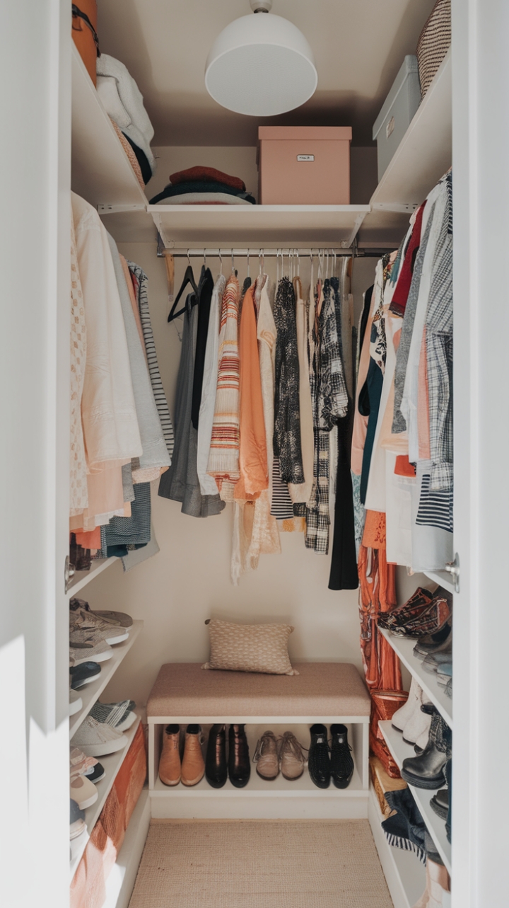 Chic and Functional: The Perfect Compact Walk-In Closet