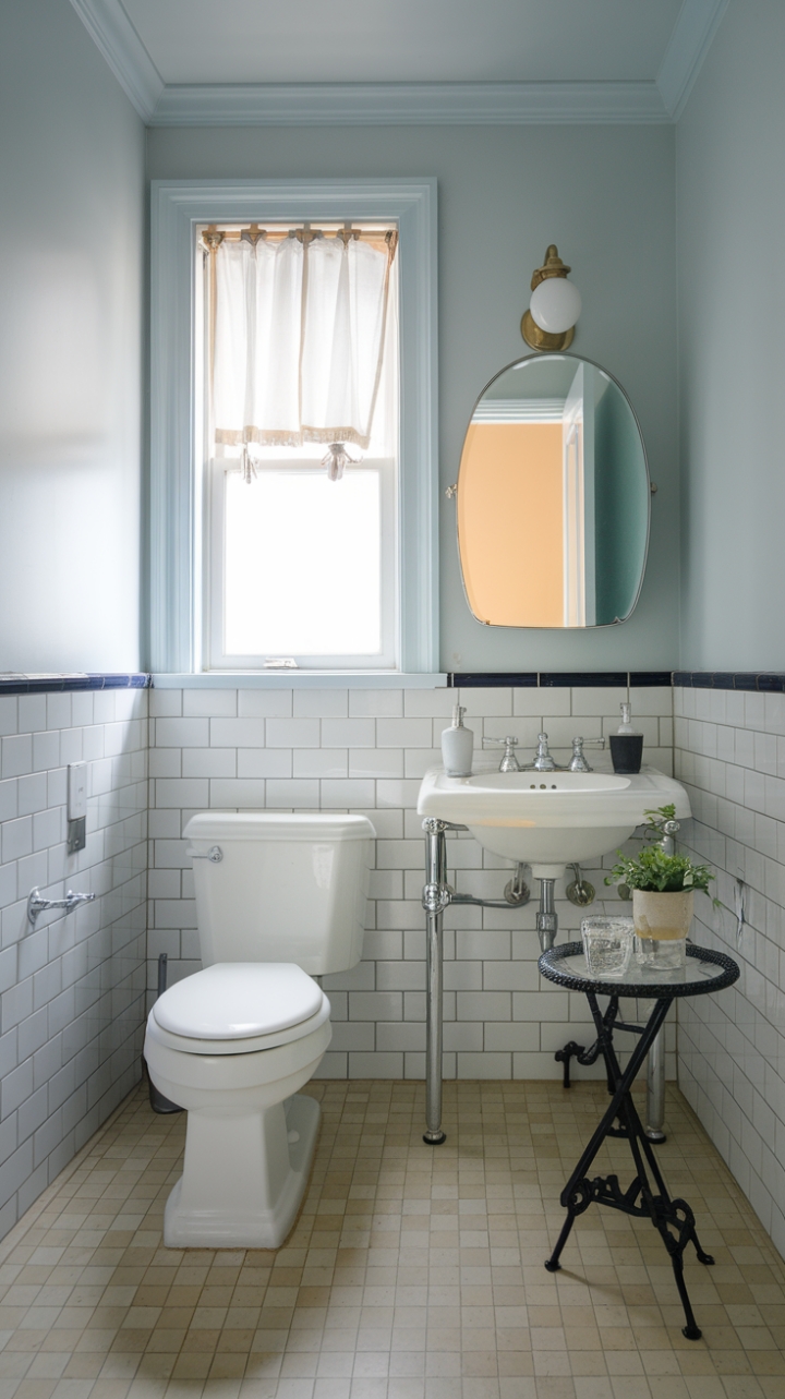 Elegant Light Blue Bathroom with Fresh Accents