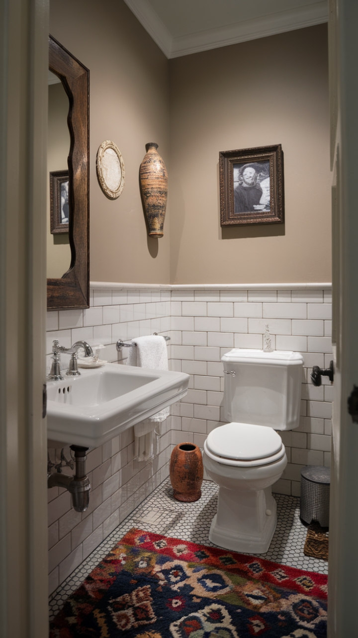 Tiny but Trendy: Elevating a Powder Room with Pattern and Light