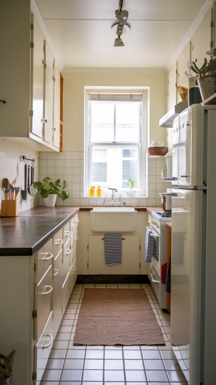 Chic and Efficient: A Compact Galley Kitchen That Combines Style and Functionality