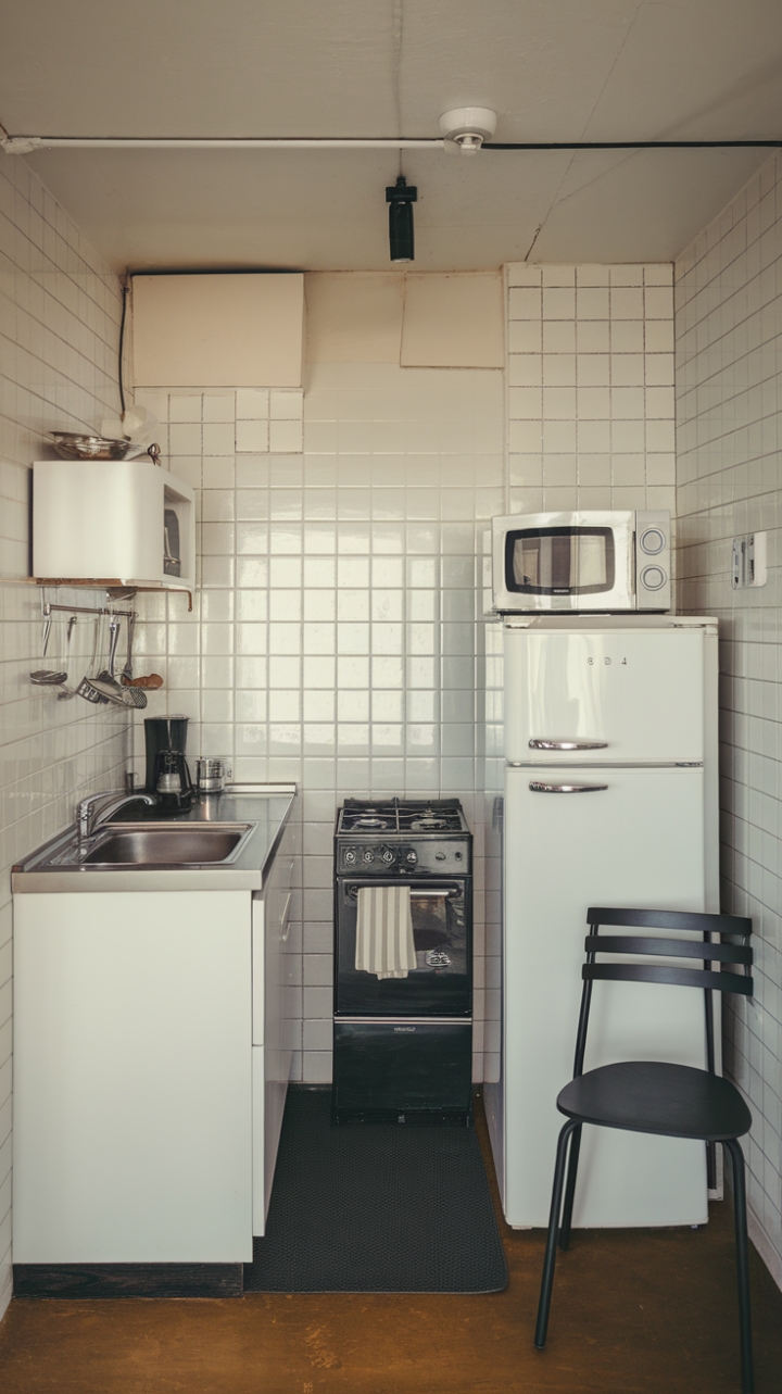 Chic and Functional: A Sleek Galley Kitchen for Urban Living