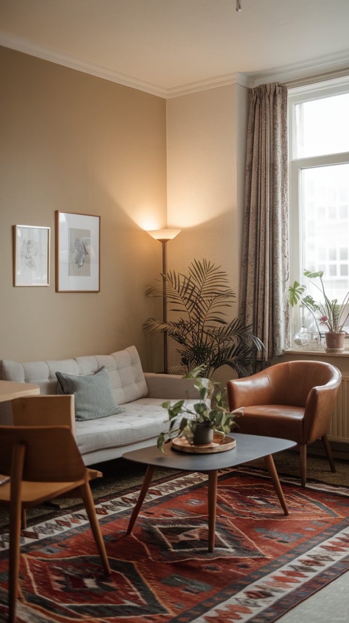 Cozy Beige Haven with Thoughtful Decor and Greenery