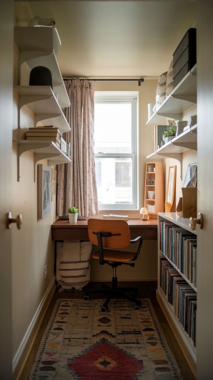 Cozy Compact Den for Focused Work and Reflection