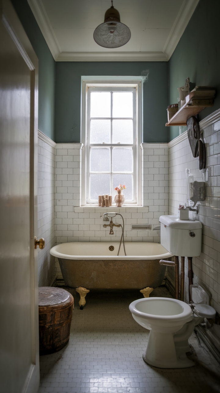 Vintage Charm: A Cozy Heritage Bathroom