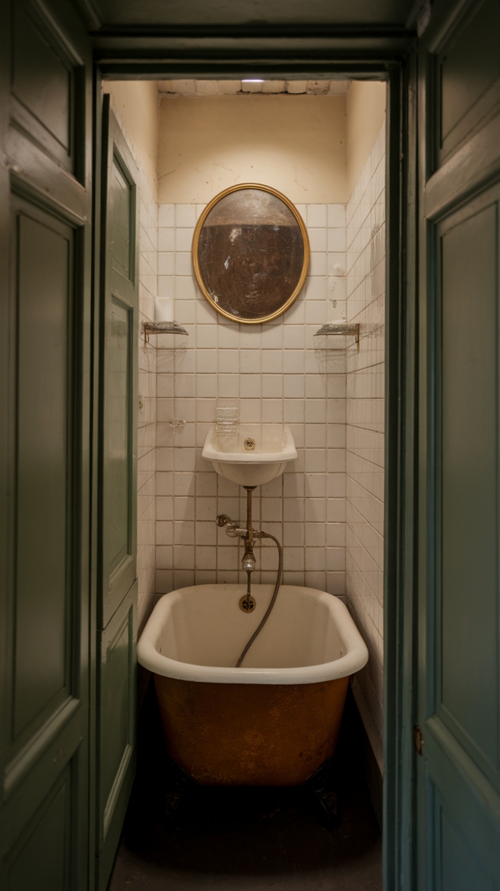 Nostalgic Elegance in a Petite Heritage Bath