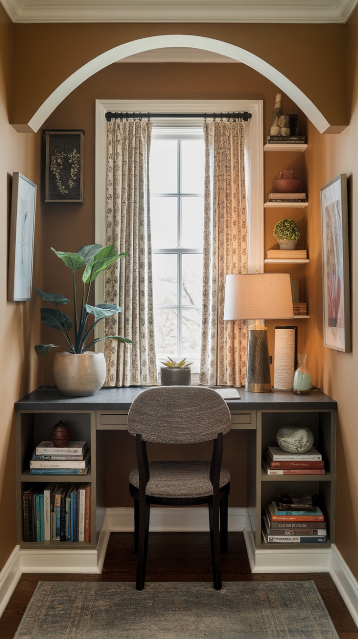 Cozy Corner Turned Inviting Study Nook