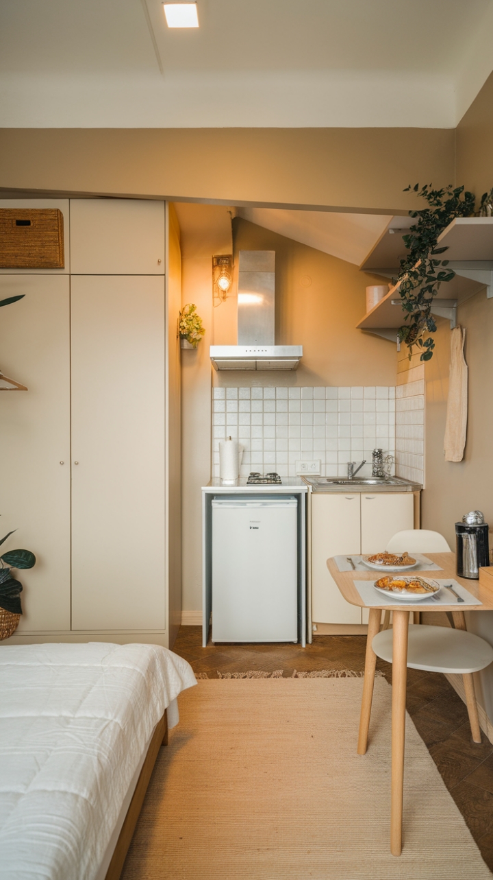 Warm and Functional Tiny Apartment