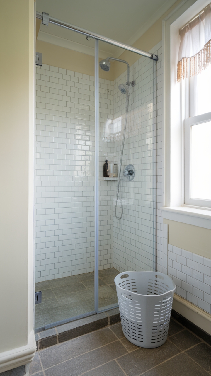 Compact Shower Nook with Sleek Design